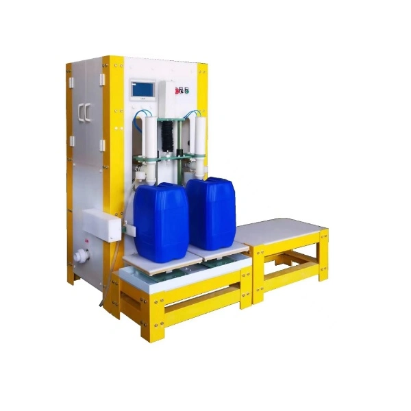 Anti Corrosive Semi Automatic 20 Litre Acid Alkali Chemical Liquid Weigh Dosing Filling Machine