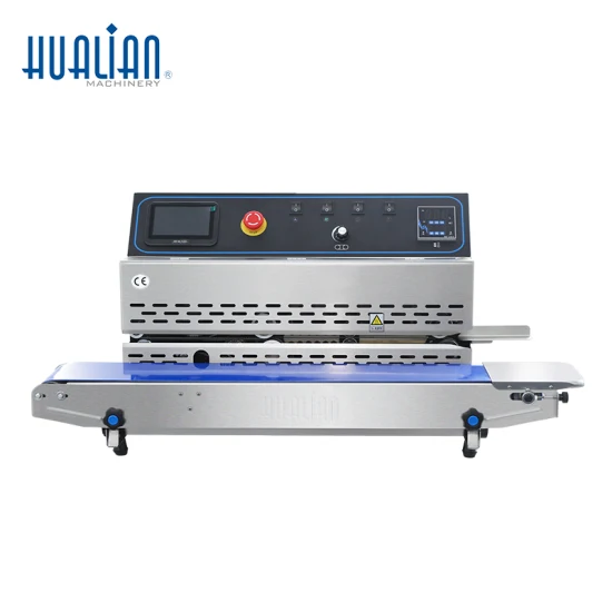 FRP-810I Hualian Stainless Steel Intelligent Band Bag Sealer Sealing Machine with Continuous Ink-Jet Printing