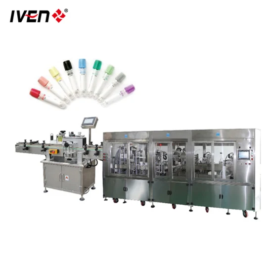 Disposable Sodium Heparin Vacuum Blood Collection Tube Filling Capping Sealing Assembly Machine Blood Collection Tube Equipment Blood Test Tube Turnkey Plant