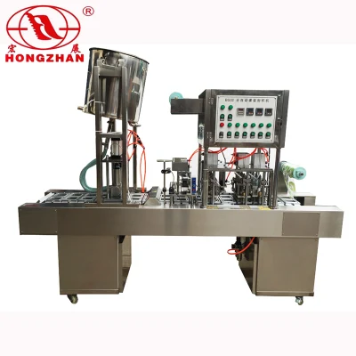 Automatic Cup Filling Machine with Aluminum Foil Lid Sealing