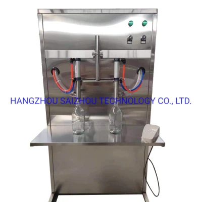 Semi Automatic 5liter Big Bottle Edible Peanut Sunflower Soybean Cooking Oil Flowmeter Filling Machine